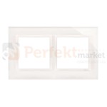 Simon 54 Premium ramka podwójna szkło BIAŁA PERŁA DRN2/70 perfektmarket