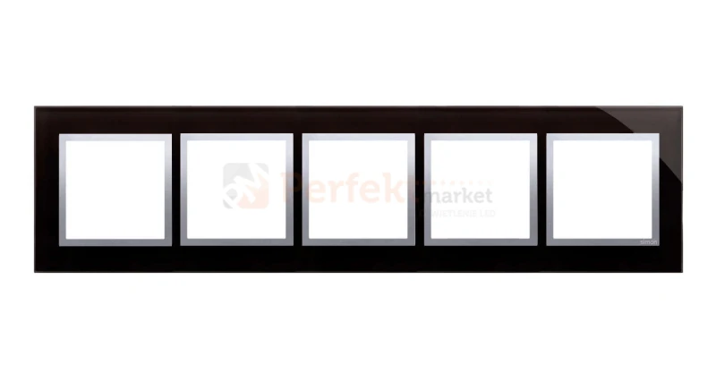 Simon 54 nature ramka poczwórna 5_krotna szkło księzycowa lawa czarna DRN5/74 perfektmarket