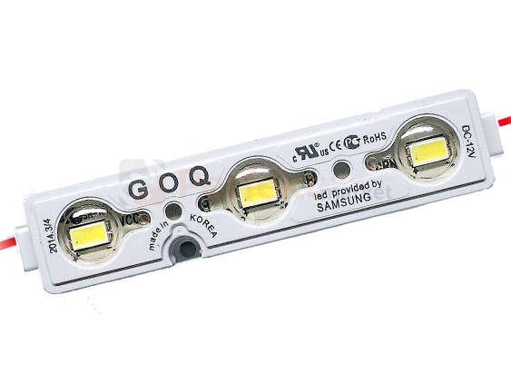 moduł led GOQ Samsung 3 SMD 5730 zimny 11000k