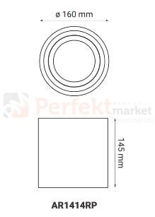 oprawa_halogenowa oprawa_ruchoma okrągła biała lampa wisząca oświetlenie_led oprawa_led oświetlenie żarówki_led AR111 lampy_wiszące halogeny_led oprawy_do_łazienki lampa_led crosti sasari RO AR1414RP wymiary rozmiar perfektmarket
