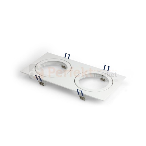 oprawa_halogenowa oprawa_ruchoma kwadratowa podwójna biała wpuszczana oświetlenie_led oprawa_led oświetlenie żarówki_led lampy_sufitowe halogeny_led oprawy_do_łazienki lampa_led crosti gavi 14AR111 perfektmarket
