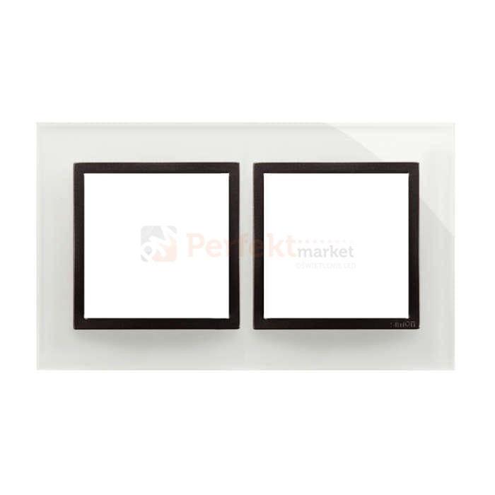 Simon 54 nature ramka podwójna szkło burzowa chmura biała czarna DRN2/72 perfektmarket