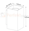 Lampa ścienna led oświetlenie_led kinkiet lampa_scienna biała biały wymiary rozmiar okrągła okrągły sandy square wl white wall 92697 Zuma Line perfektmarket.jpg