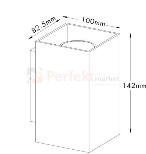 Lampa ścienna led oświetlenie_led kinkiet lampa_scienna biała biały wymiary rozmiar okrągła okrągły sandy square wl white wall 92697 Zuma Line perfektmarket.jpg