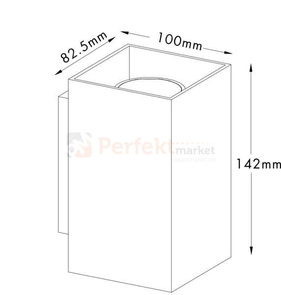 Lampa ścienna led oświetlenie_led kinkiet lampa_scienna biała biały wymiary rozmiar okrągła okrągły sandy square wl white wall 92697 Zuma Line perfektmarket.jpg
