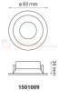 oprawa_halogenowa oprawa_stała okrągła czarna podtynkowa wpuszczana oświetlenie_led oprawa_led oświetlenie żarówki_led lampy_sufitowe halogeny_led oprawy_do_łazienki lampa_led crosti pero 150109 wymiary perfektmarket