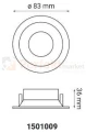 oprawa_halogenowa oprawa_stała okrągła czarna podtynkowa wpuszczana oświetlenie_led oprawa_led oświetlenie żarówki_led lampy_sufitowe halogeny_led oprawy_do_łazienki lampa_led crosti pero 150109 wymiary perfektmarket