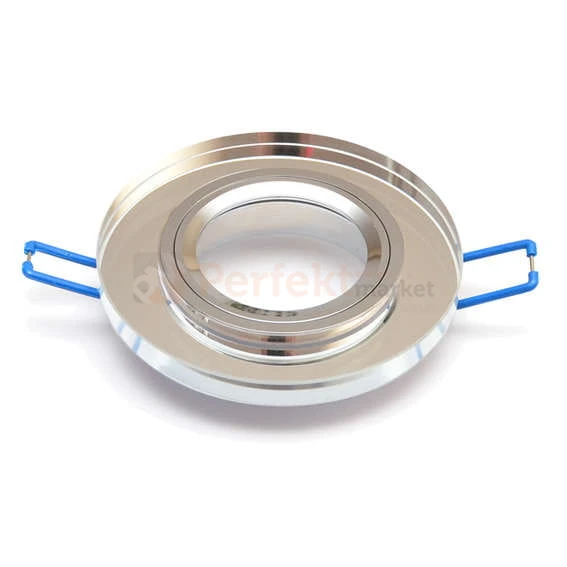 Oprawa halogenowa sufitowa stala pojedyncza okrągła front szklana transparentna bok gniazdo GU10 LED perfektmarket.jpg