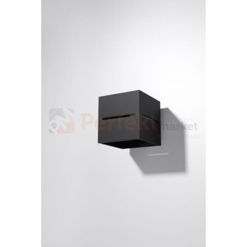 lampa_ścienna kinkiet czarny g9 nowoczesna minimalizm design lampa kwadratowa plafon LED lobo czarna perfektmarket SL.0204