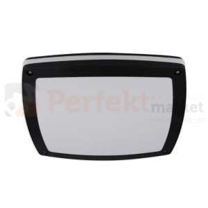 Lampa sufitowa plafon kwadratowa czarna IP44 2xE27 zewnętrzna na balkon, taras