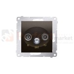 DASK.01/46 Simon 54 gniazdo antenowe RD/TV/SAT końcowe brąz mat metalizowany bez ramki perfektmarket