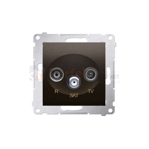 DASK.01/46 Simon 54 gniazdo antenowe RD/TV/SAT końcowe brąz mat metalizowany bez ramki perfektmarket