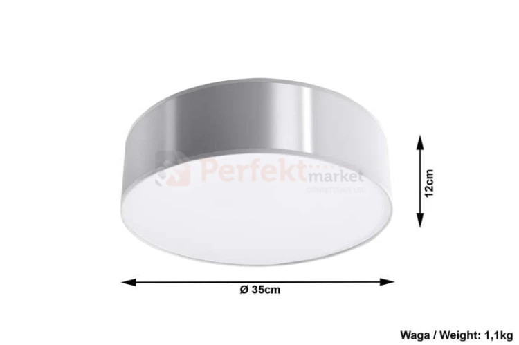 nowoczesna minimalizm perfektmarket design lampa sufitowa plafon LED arena 35 szary wymiary.jpg