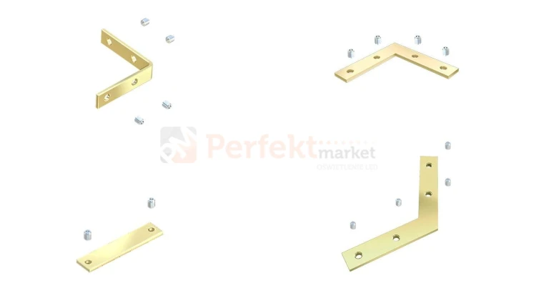 łączenie profilu aluminiowego LED pod kątem łącznik kątowy 90 stopni poprzeczny perfektmarket oświetlenie LED