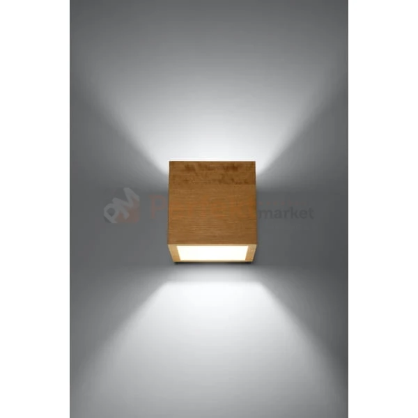 lampa_ścienna kinkiet drewniana drewno gu10 nowoczesna minimalizm design lampa kwadratowa plafon LED quad perfektmarket SL.0491