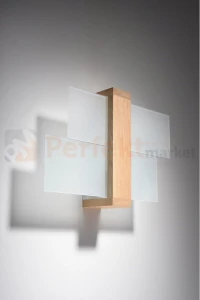 Lampa ścienna kinkiet Feniks 1 naturalne drewno