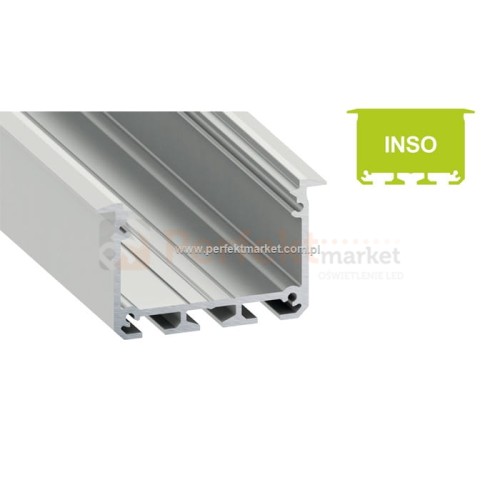 Profil do taśm LED lamp Inso srebrny 2 mb  LUMINES-INSO2-S perfektmarket sklep
