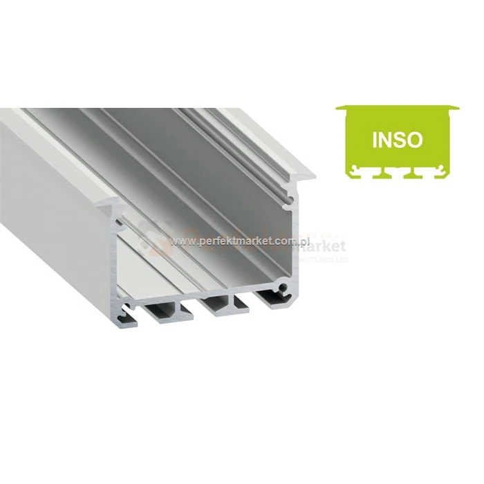 Profil do taśm LED lamp Inso srebrny 2 mb  LUMINES-INSO2-S perfektmarket sklep
