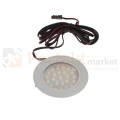 Oprawa LED wpuszczana, kolor aluminium.