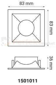 oprawa_halogenowa oprawa_kwadratowa kkwadratowa czarna czarny podtynkowa wpuszczana oświetlenie_led oprawa_led oświetlenie żarówki_led lampy_sufitowe halogeny_led oprawy_do_łazienki lampa_led crosti pero 1501011 wymiary rozmiar perfektmarket