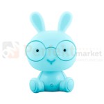 lampka dziecięca nocna led królik niebieska