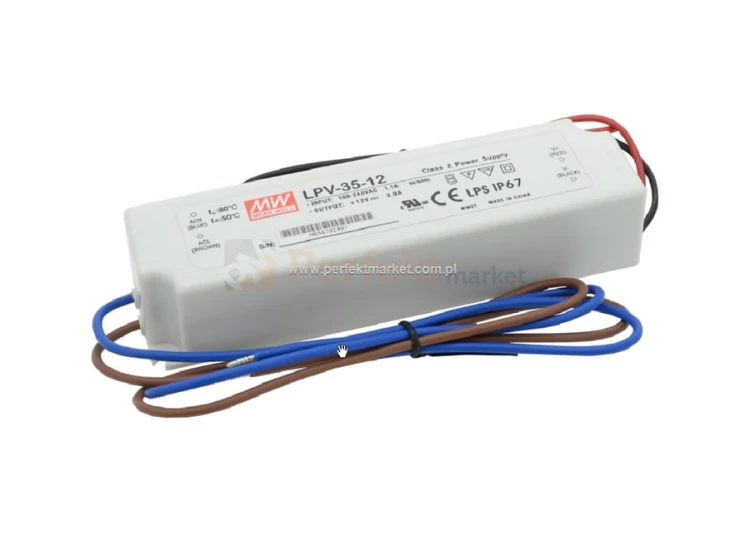 Zasilacz Mean Well LPV-35-12 12V 36W IP67 perfektmarket sklep led oswietlenie
