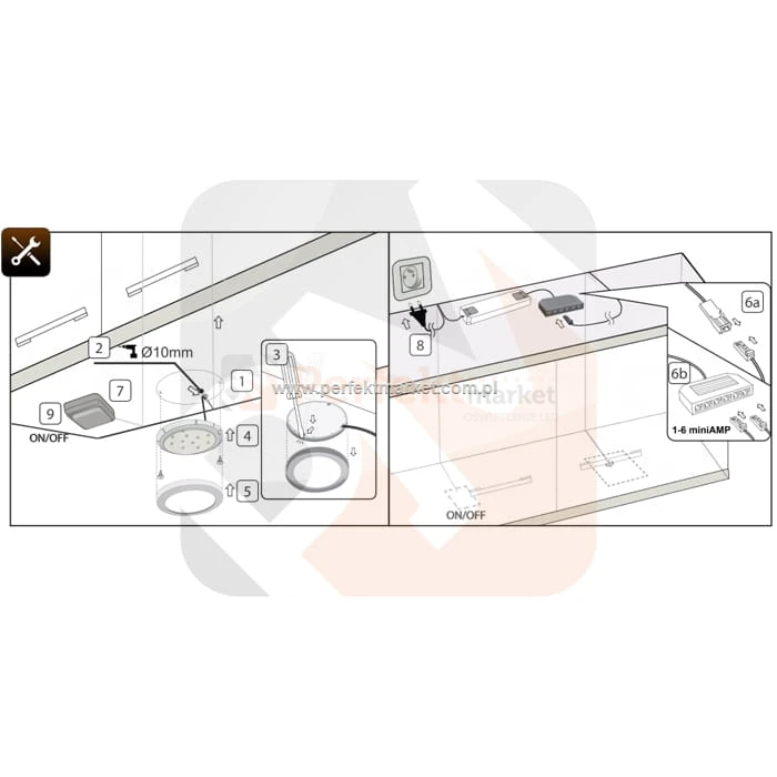 Oprawa meblowa Olo-4 SMD 2835 3000/6000K perfektmarket podszafkowa kuchnia do_kuchni
