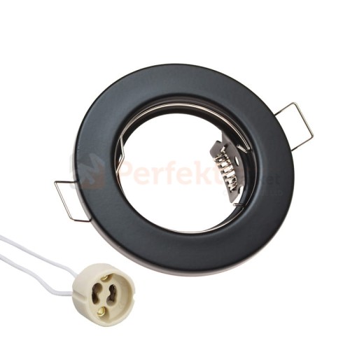 oprawa halogenowa sufitowa czarna