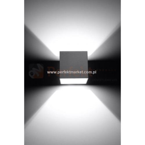 Szary kinkiet ścienny kostka G9 QUAD 1