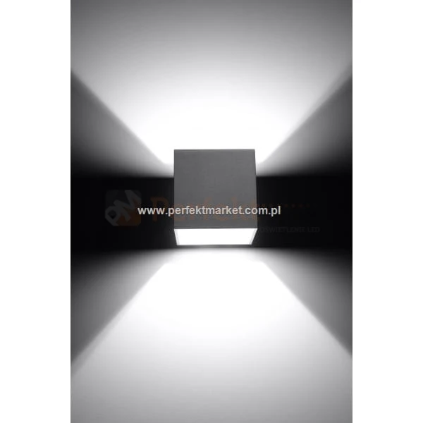 Szary kinkiet ścienny kostka G9 QUAD 1