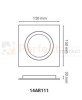 oprawa_halogenowa oprawa_ruchoma kwadratowa biała wpuszczana oświetlenie_led oprawa_led oświetlenie żarówki_led lampy_sufitowe halogeny_led oprawy_do_łazienki lampa_led crosti gavi 14AR111 wymiary perfektmarket
