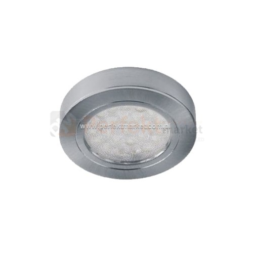 Oprawa meblowa LED okrągła z dystansem satyna nawierzchniowa srebrna perfektmarket