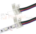 Złączka kątowa dwustronna z przewodem do taśm LED RGB 10mm