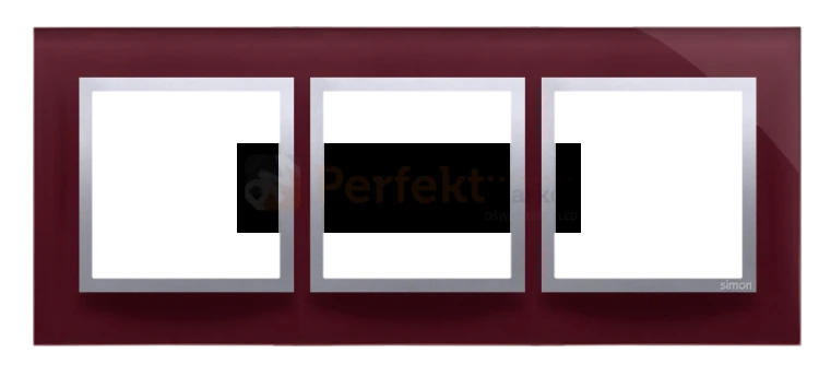 Simon 54 nature ramka potrójna szkło kusząca śliwka fioletowy purpura DRN3/89 perfektmarket