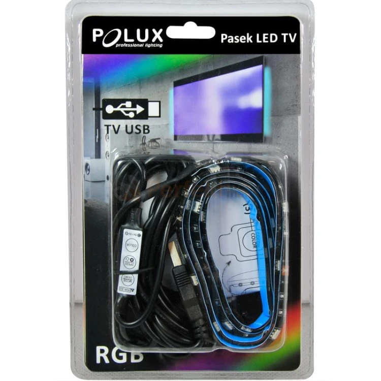 Podświetlenie telewizora od tyłu taśmą LED RGB.