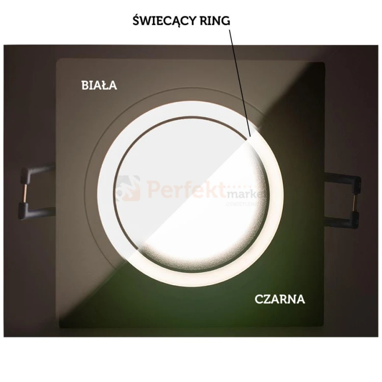 oprawa halogenowa sufitowa stala z pierscieniem swiecacym claro czarna, biala ring perfektmarket2.jpg