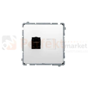 Gniazdo komputerowe pojedyncze RJ45 kat. 6 z przesłoną Simon Basic BM61.01/11
