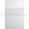 Lampa wisząca druciana geometryczna Gaspare biała SL.0290 perfektmarket sklep led oswietlenie retro

