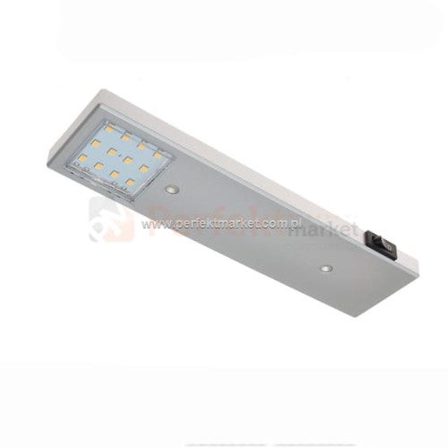 Oprawa meblowa LED lp-2 wyłącznik srebrna podszafkowa oswietlenie podszafkowe do kuchni perfektmarekt