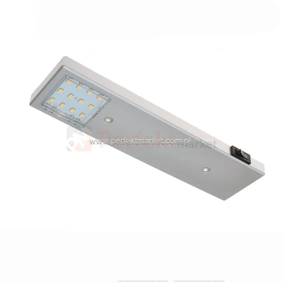 Oprawa meblowa LED lp-2 wyłącznik srebrna podszafkowa oswietlenie podszafkowe do kuchni perfektmarekt