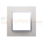 Simon 54 nature ramka pojedyncza metal metalowa inox klasyczna srebrna DRN1/77 perfektmarket