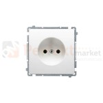 Gniazdo wtyczkowe pojedyncze bez uziemienia biały 16A oświetlenie_led LED biały Simon Basic BMG1.01/11 perfektmarket sklep_olsztyn