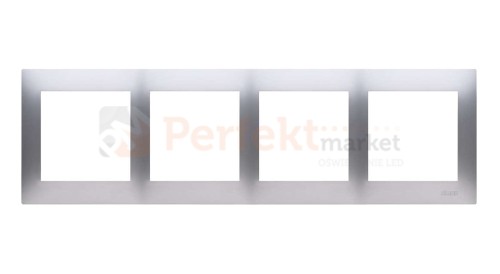 DR4/43 Simon 54 Premium ramka poczwórna 4_krotna srebrny mat metalizowany biały perfektmarket
