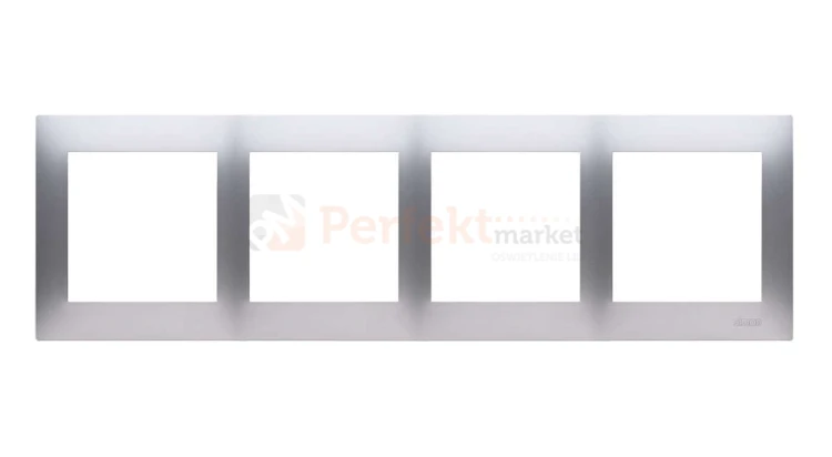DR4/43 Simon 54 Premium ramka poczwórna 4_krotna srebrny mat metalizowany biały perfektmarket
