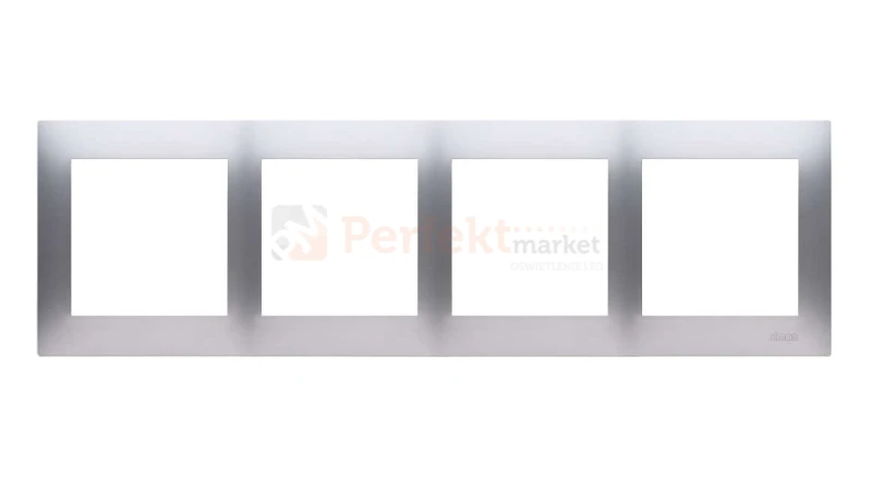 DR4/43 Simon 54 Premium ramka poczwórna 4_krotna srebrny mat metalizowany biały perfektmarket