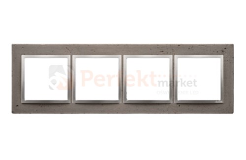 Simon 54 nature ramka poczwórna beton betonowa mokra_robota szara DRN4/96 perfektmarket