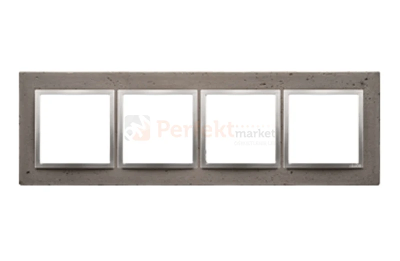 Simon 54 nature ramka poczwórna beton betonowa mokra_robota szara DRN4/96 perfektmarket