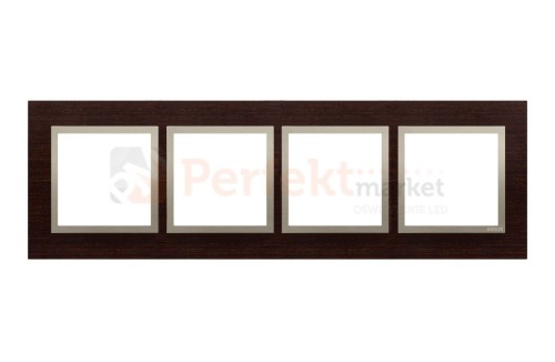 Simon 54 nature ramka poczwórna 4-krotna metal metalowa złote wenge DRN4/85 perfektmarket hurtownia elektryczna