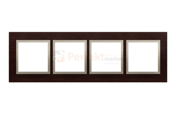 Simon 54 nature ramka poczwórna 4-krotna metal metalowa złote wenge DRN4/85 perfektmarket hurtownia elektryczna