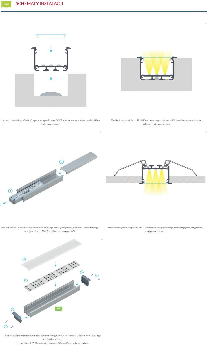 profile led sufitowe montaż